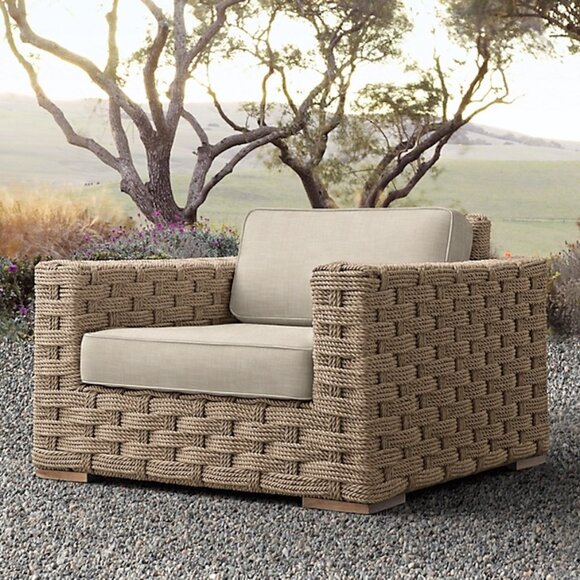 RH Restoration Hardware Rutherford Lounge Chair Cover Only in Charcoal - Picture 1 of 7